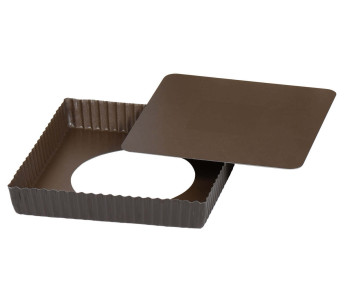 Forma de tarte quadrada antiaderente Gobel com base móvel