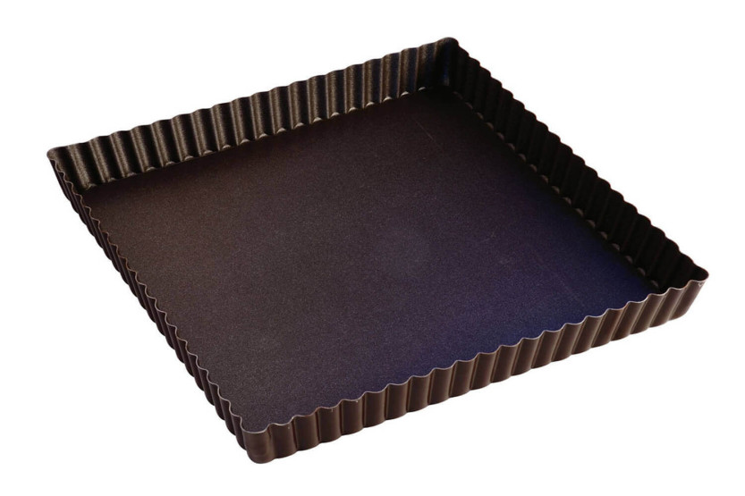 Gobel non-stick square fluted tart mould with fixed base