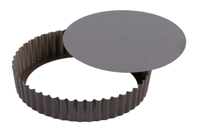 Zuppiera rotonda scanalata a bordo alto antiaderente Gobel con base mobile