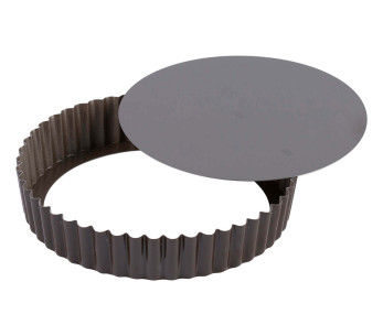 Zuppiera rotonda scanalata a bordo alto antiaderente Gobel con base mobile