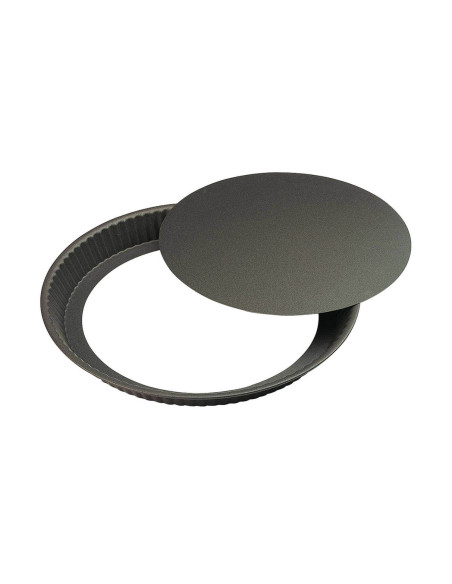 Gobel non-stick räfflad rund tourtière med rörlig botten och platt kant