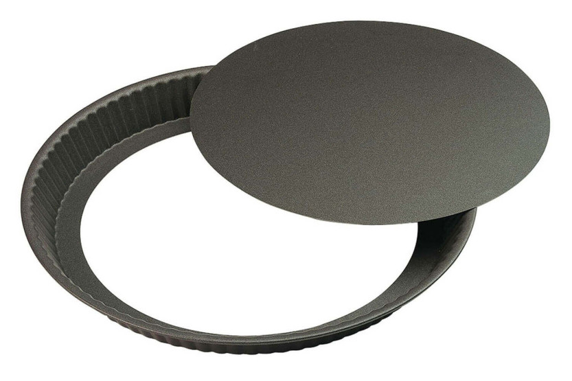 Gobel non-stick rund räfflad tourtière med rörlig botten och platt kant