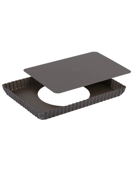Gobel non-stick rectangular fluted tart mould with movable base