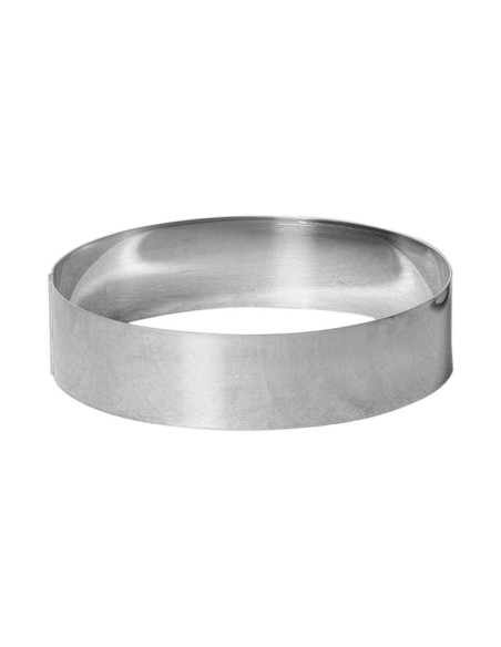 Gobel ruostumattomasta teräksestä valmistettu korkea reunus 1mm paksu mousse- ja entremet-rengas.