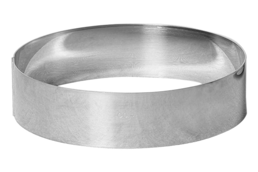 Anello per mousse ed entremet in acciaio inossidabile Gobel con bordo alto e spessore di 1 mm