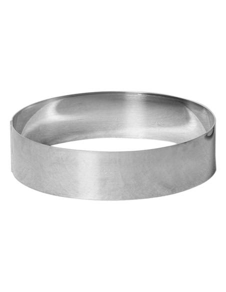 Anello per mousse ed entremet in acciaio inossidabile Gobel con bordo alto e spessore di 1 mm