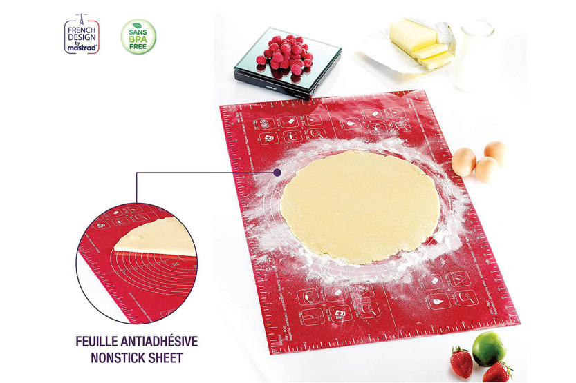 Plancha de silicona roja graduada Mastrad 60x40cm
