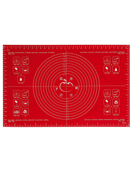 Plancha de silicona roja graduada Mastrad 60x40cm