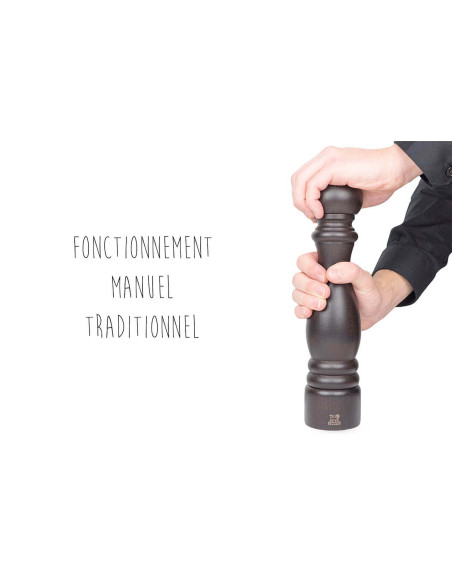 Peugeot Paris Classic manuell saltkvarn i chokladträ