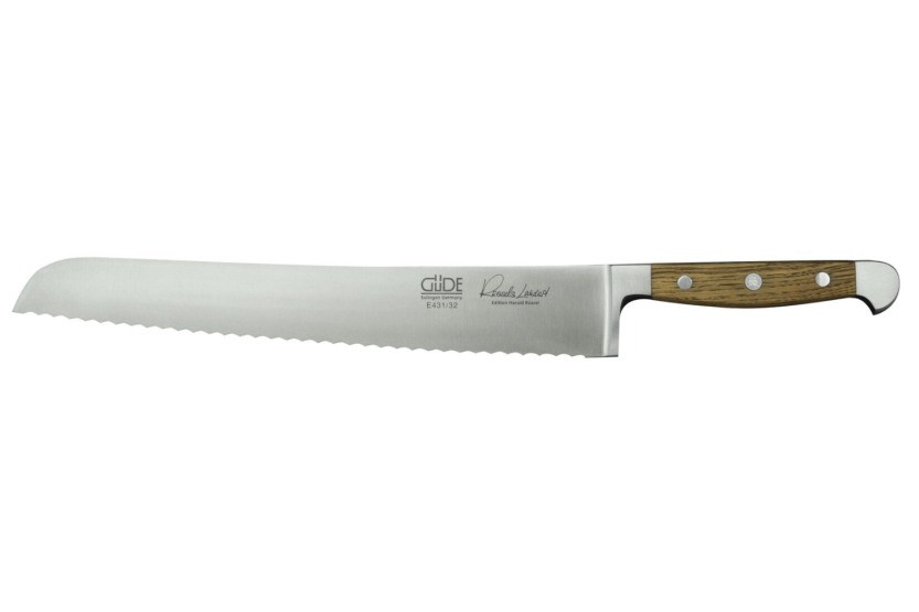 Güde Alpha Eiche Brotmesser 32cm aus geschmiedetem Stahl