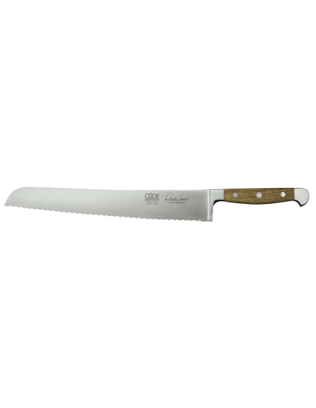 Faca para pão Güde Alpha Chêne 32cm em aço forjado