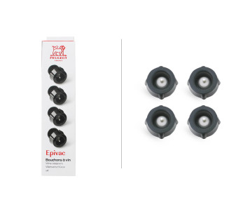 Juego de 4 tapones de vino Peugeot Epivac para bomba de vacío de 3,5 cm