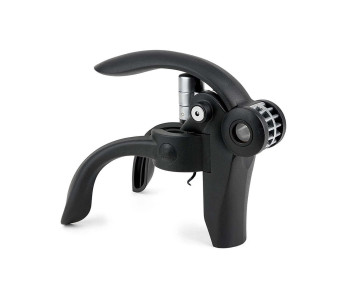 Sacacorchos de palanca Peugeot Baltaz Dark en ABS negro y zamac con cortador de tapones de 14cm 2