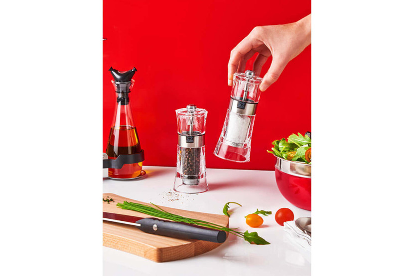 Set in scatola Peugeot Oslo macina sale e pepe in acrilico e acciaio inox 14 cm