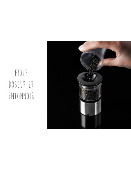 Peugeot Elis Sense U Select electric salt and pepper mill duo set in stainless steel with lighting 20cm