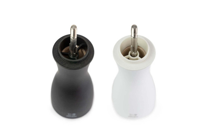 Estuche molinillo de sal y pimienta Peugeot Tahití de madera negra + blanca