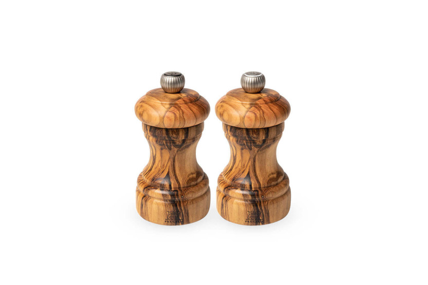 Peugeot Bistro salt and pepper mill duo set in olive wood 10cm