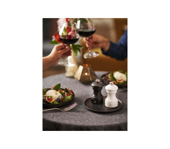Peugeot Bistro svart + vit trä salt- och pepparkvarn duo set 10cm 2
