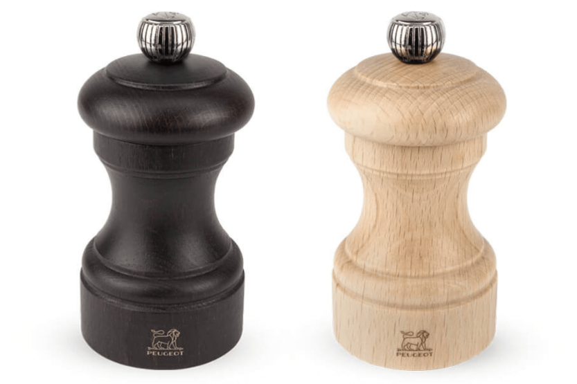 Peugeot Bistro puinen suola- ja pippurimylly kaksoissarja suklaa + luonnollinen 10cm