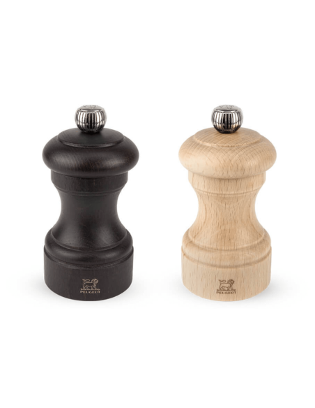 Peugeot Bistro puinen suola- ja pippurimylly kaksoissarja suklaa + luonnollinen 10cm