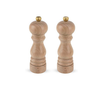 Juego de molinillo de sal y pimienta Peugeot Paris U Select en madera natural 18cm