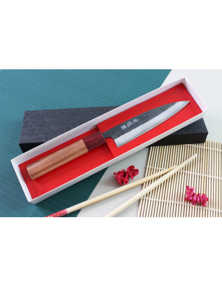 Faca universal japonesa artesanal Wusaki Yuzo BS2 de 13 cm