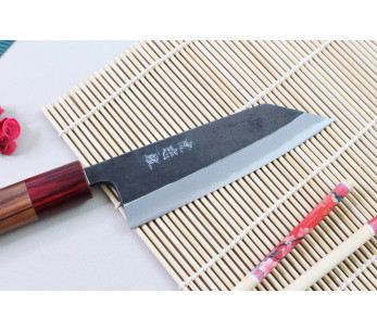 Cuchillo kiritsuke japonais artisanal Wusaki Yuzo BS2 12cm 2