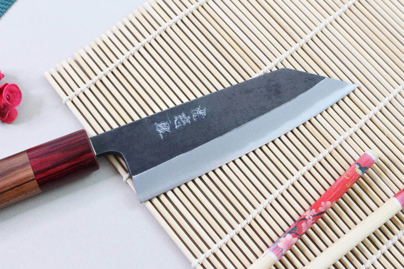 Kiritsuke-kniv japonais artisanal Wusaki Yuzo BS2 12cm