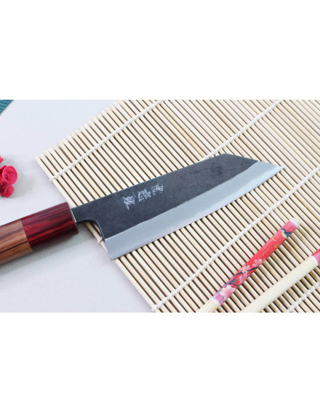 Coltello kiritsuke giapponese artigianale Wusaki Yuzo BS2 12cm