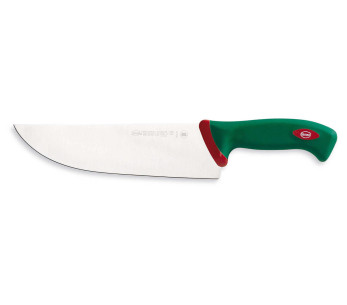 Coltello da macellaio professionale Sanelli Premana , lama larga 24 cm, manico verde