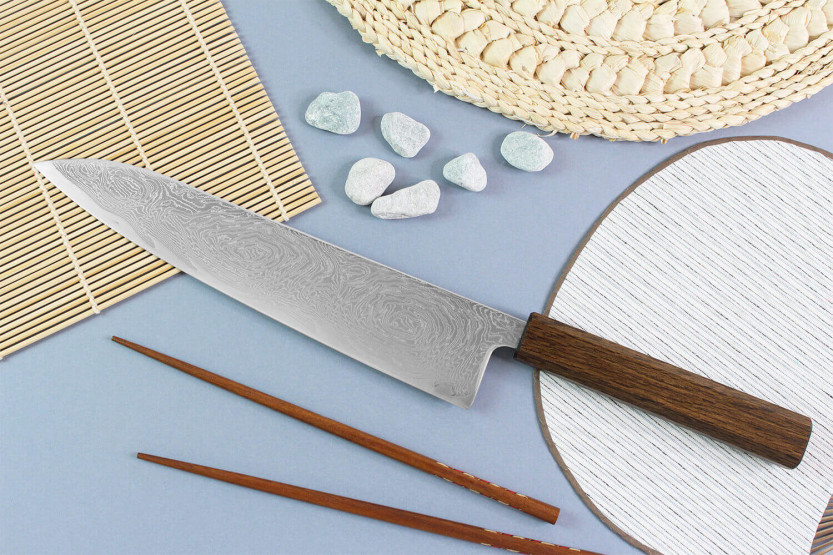 Wusaki Unagi AUS10 japansk kockkniv 24cm ekhandtag