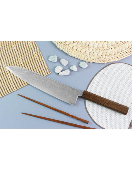 Wusaki Unagi AUS10 japansk kokkekniv 24 cm med eikehåndtak