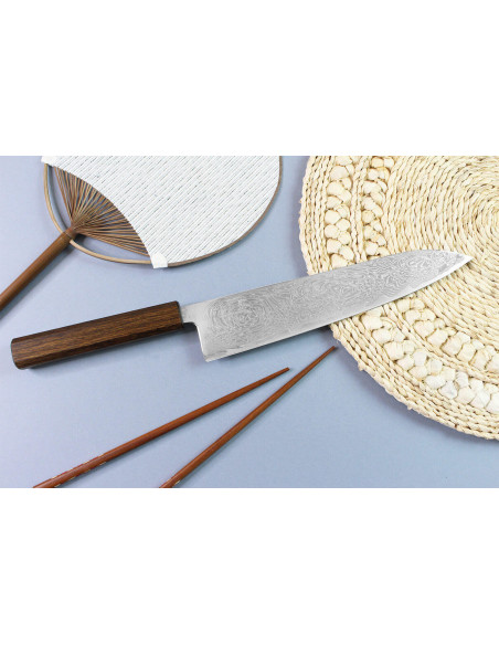 Wusaki Unagi AUS10 japansk kokkekniv 24 cm med eikehåndtak