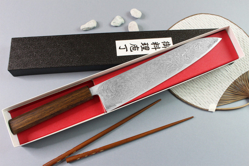 Wusaki Unagi AUS10 japansk kockkniv 24cm ekhandtag