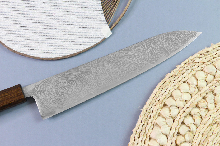 Handwerkliches japanisches Kochmesser Wusaki Unagi AUS10 24cm Eichengriff
