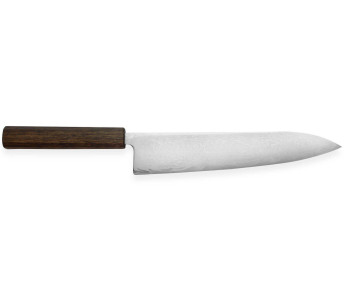 Faca de chef japonesa Wusaki Unagi AUS10 feita à mão com cabo de carvalho de 24 cm