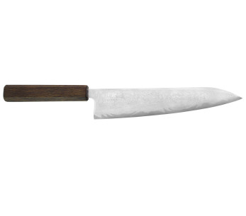 Wusaki Unagi AUS10 21cm mango de roble cuchillo de chef japonés hecho a mano