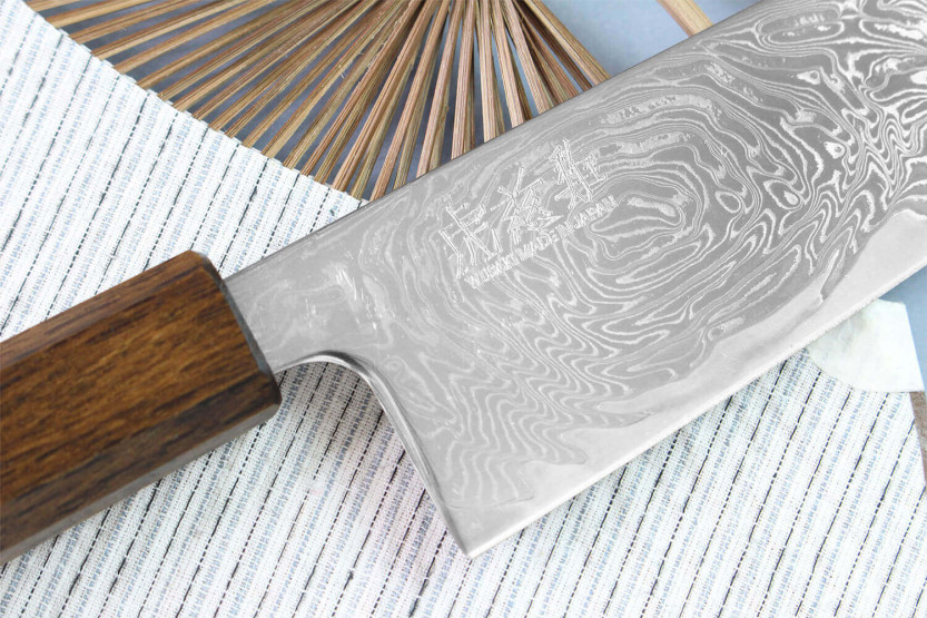 Wusaki Unagi AUS10 21cm oak handle handmade japanese chef ' s knife