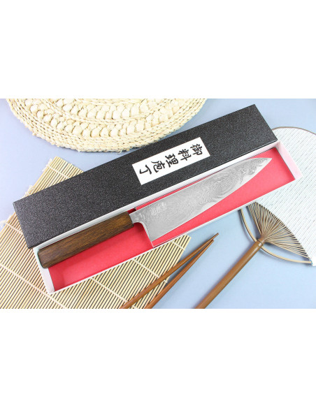 Wusaki Unagi AUS10 21cm oak handle handmade japanese chef ' s knife