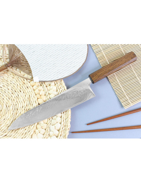 Wusaki Unagi AUS10 21cm eiken handvat handgemaakt japans koksmes