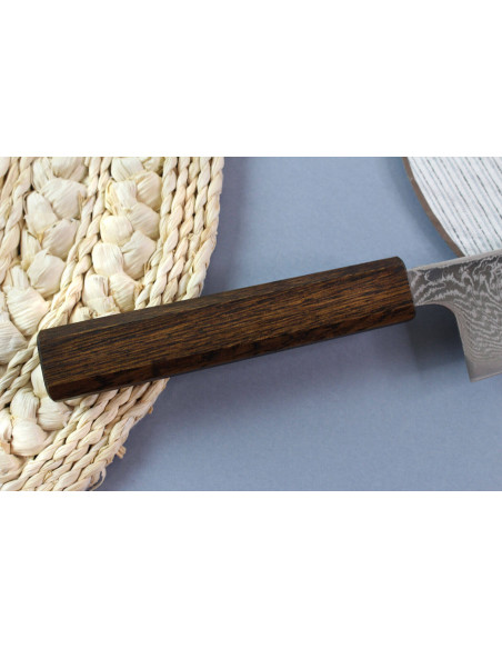 Wusaki Unagi AUS10 18cm oak handle handmade japanese chef ' s knife