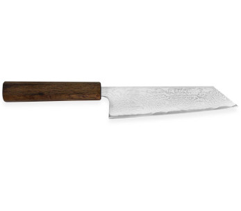 Wusaki Unagi AUS10 damaskus 17,5 cm japansk håndlaget bunka-kniv med eikehåndtak