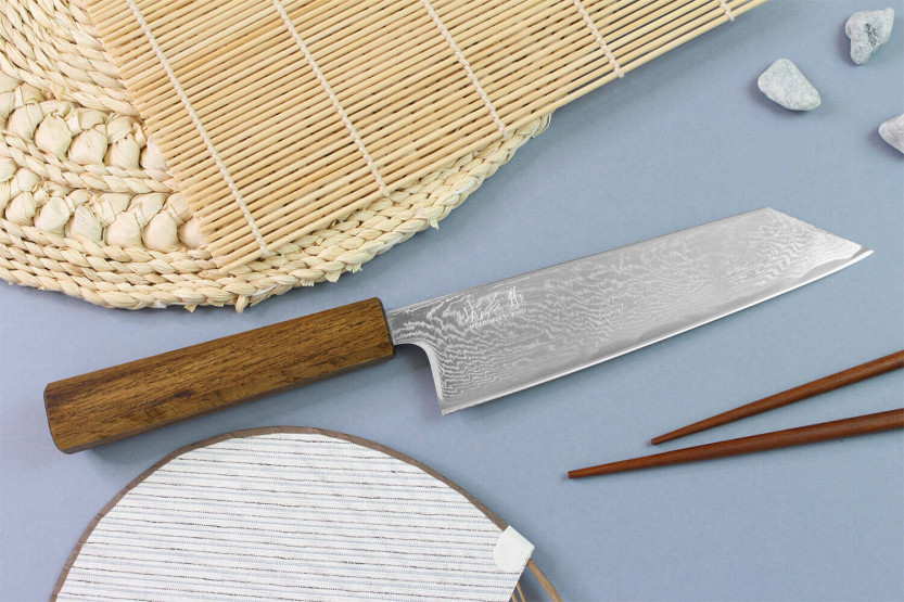 Wusaki Unagi AUS10 damascus 17,5cm eiken handvat japans handgemaakt bunka mes
