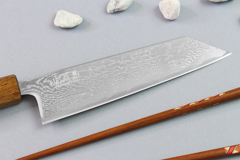Wusaki Unagi AUS10 damascus 17,5cm eiken handvat japans handgemaakt bunka mes