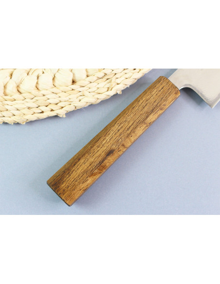 Wusaki Unagi AUS10 damaskus 17,5cm ekhandtag japansk handgjord bunka-kniv