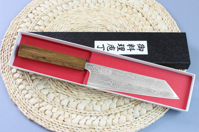Wusaki Unagi AUS10 damascus 17,5cm eiken handvat japans handgemaakt bunka mes