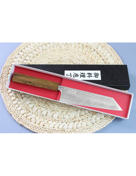 Wusaki Unagi AUS10 damascus 17,5cm eiken handvat japans handgemaakt bunka mes