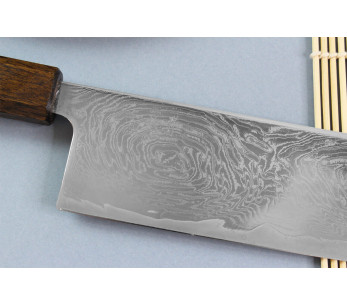 nakiri veitsi japonais artisanal Wusaki Unagi AUS10 damas 16,5cm manche chêne manche chêne 2