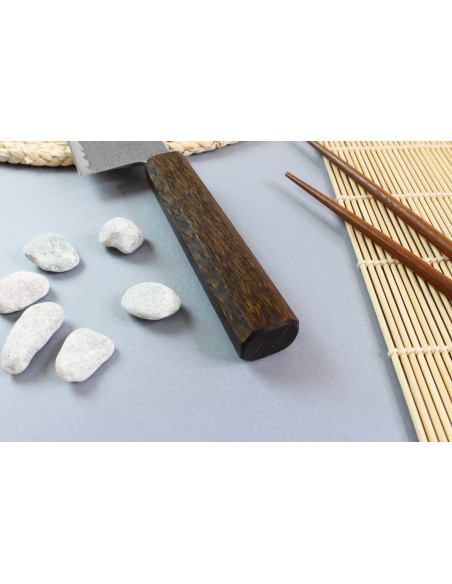 nakiri veitsi japonais artisanal Wusaki Unagi AUS10 damas 16,5cm manche chêne manche chêne