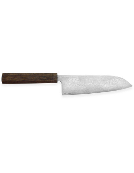 Wusaki Unagi AUS10 damaskus 16,5cm ekhandtag japansk santokukniv handgjord santokukniv